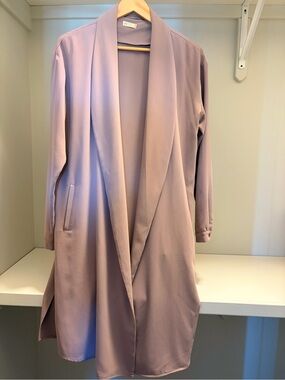 Gentle Fawn Lavender Open-Front Trench Coat